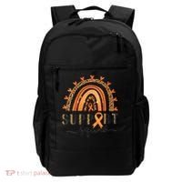 Support Squad Multiple Sclerosis Awareness Leopard Orange Backpack thumb 0