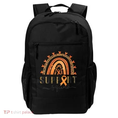 Support Squad Multiple Sclerosis Awareness Leopard Orange Backpack