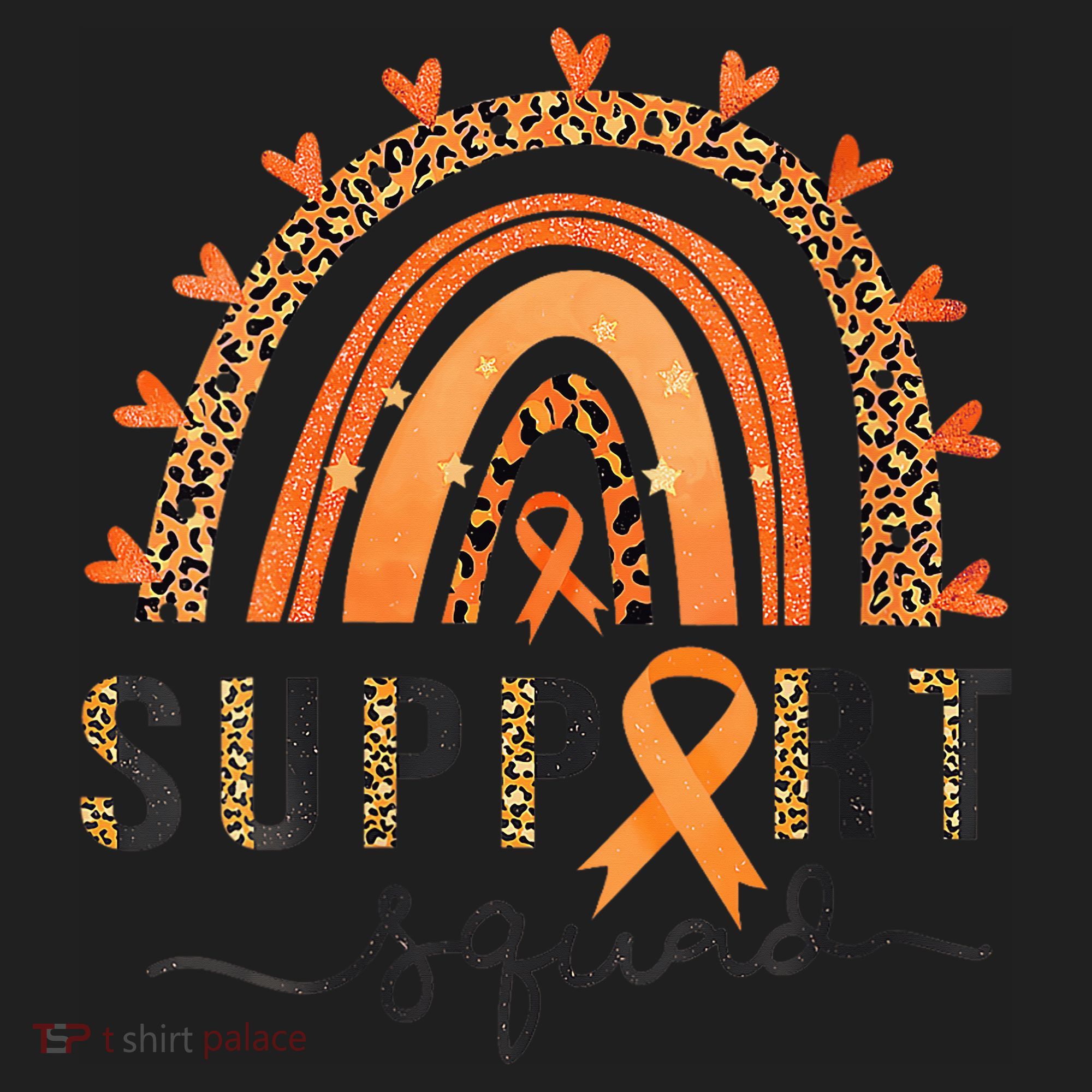 Support Squad Multiple Sclerosis Awareness Leopard Orange Hat