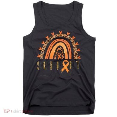 Support Squad Multiple Sclerosis Awareness Leopard Orange Tank Top