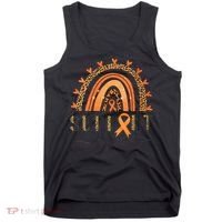 Support Squad Multiple Sclerosis Awareness Leopard Orange Tank Top thumb 0