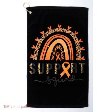 Support Squad Multiple Sclerosis Awareness Leopard Orange Golf Towel