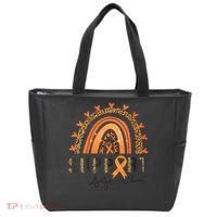 Support Squad Multiple Sclerosis Awareness Leopard Orange Tote Bag thumb 0