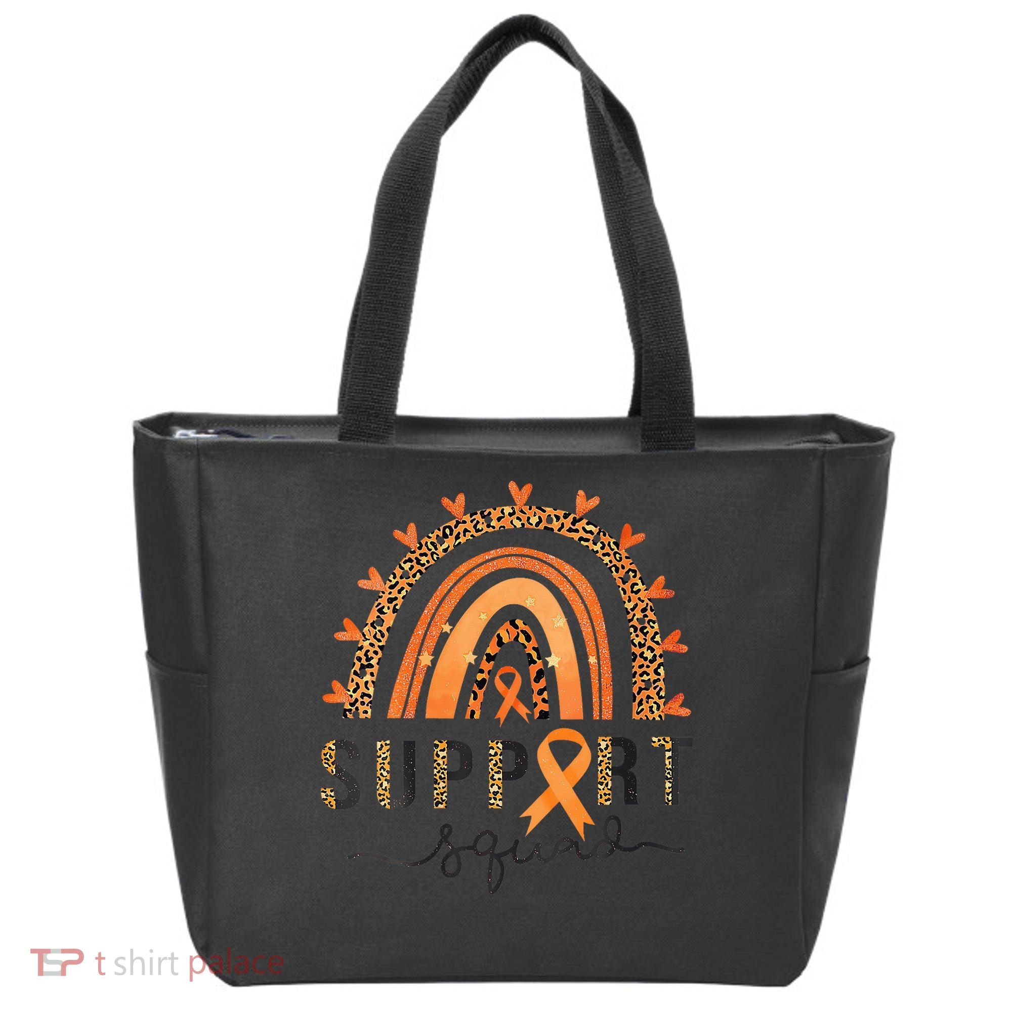 Support Squad Multiple Sclerosis Awareness Leopard Orange Tote Bag