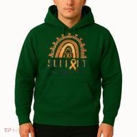 Support Squad Multiple Sclerosis Awareness Leopard Orange Hoodie thumb 2