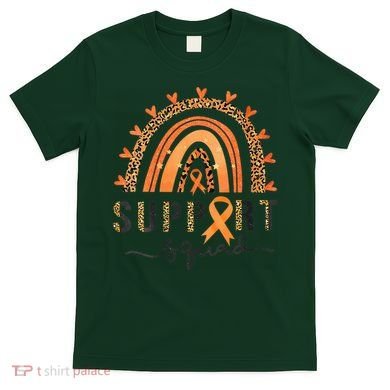 Support Squad Multiple Sclerosis Awareness Leopard Orange T-Shirt