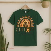 Support Squad Multiple Sclerosis Awareness Leopard Orange T-Shirt thumb 2