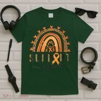 Support Squad Multiple Sclerosis Awareness Leopard Orange T-Shirt thumb 5