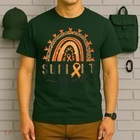 Support Squad Multiple Sclerosis Awareness Leopard Orange T-Shirt thumb 6
