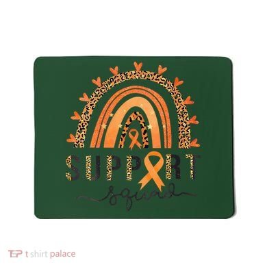 Support Squad Multiple Sclerosis Awareness Leopard Orange Mousepad