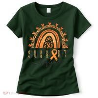 Support Squad Multiple Sclerosis Awareness Leopard Orange Women's T-Shirt thumb 0