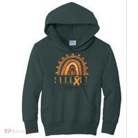 Support Squad Multiple Sclerosis Awareness Leopard Orange Kids Hoodie thumb 0