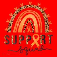 Support Squad Multiple Sclerosis Awareness Leopard Orange Santa Hat thumb 1