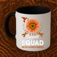 Support Squad Multiple Sclerosis Awareness Sunflower Coffee Mug thumb 2