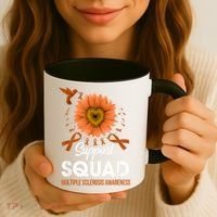 Support Squad Multiple Sclerosis Awareness Sunflower Coffee Mug thumb 3