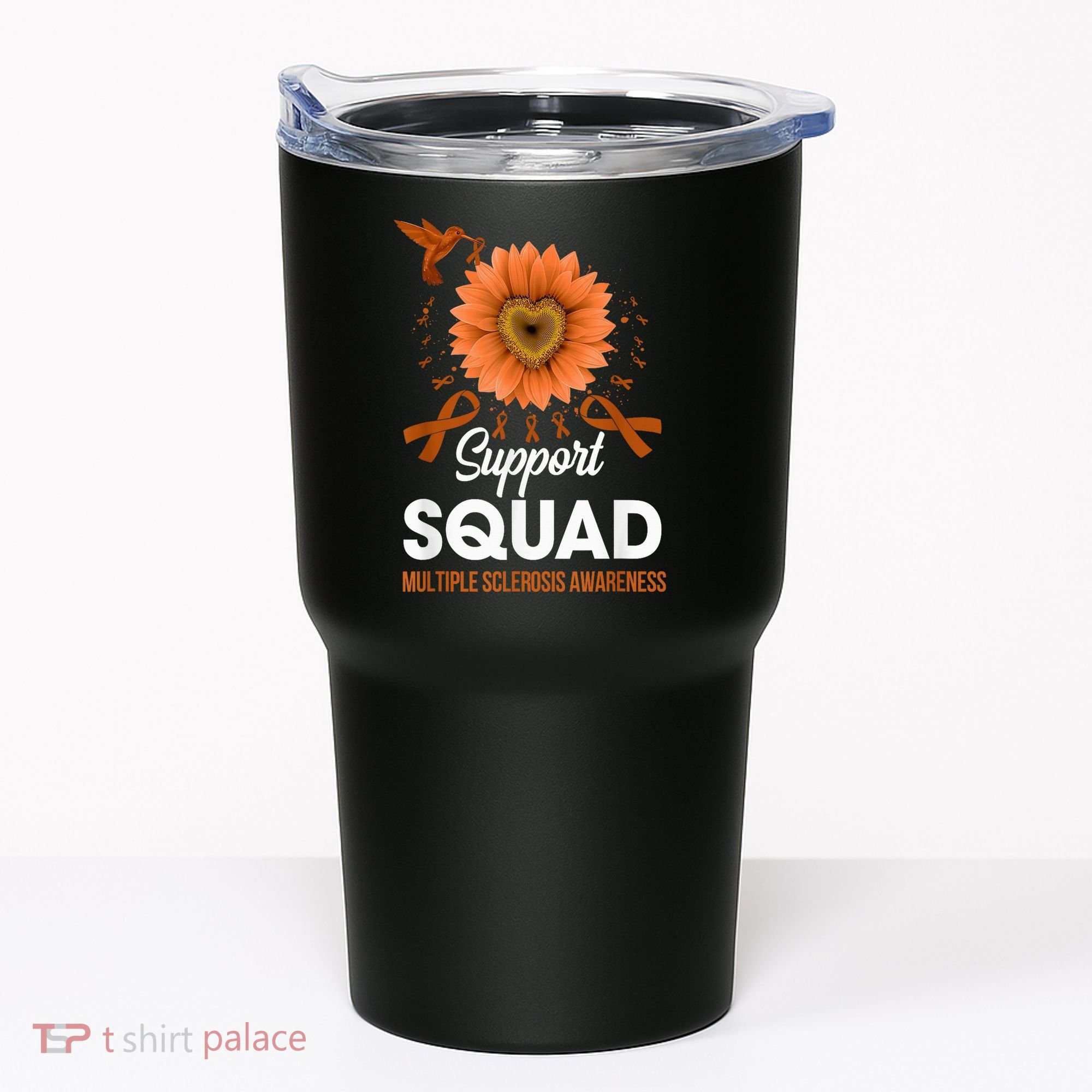 Support Squad Multiple Sclerosis Awareness Sunflower Tumbler