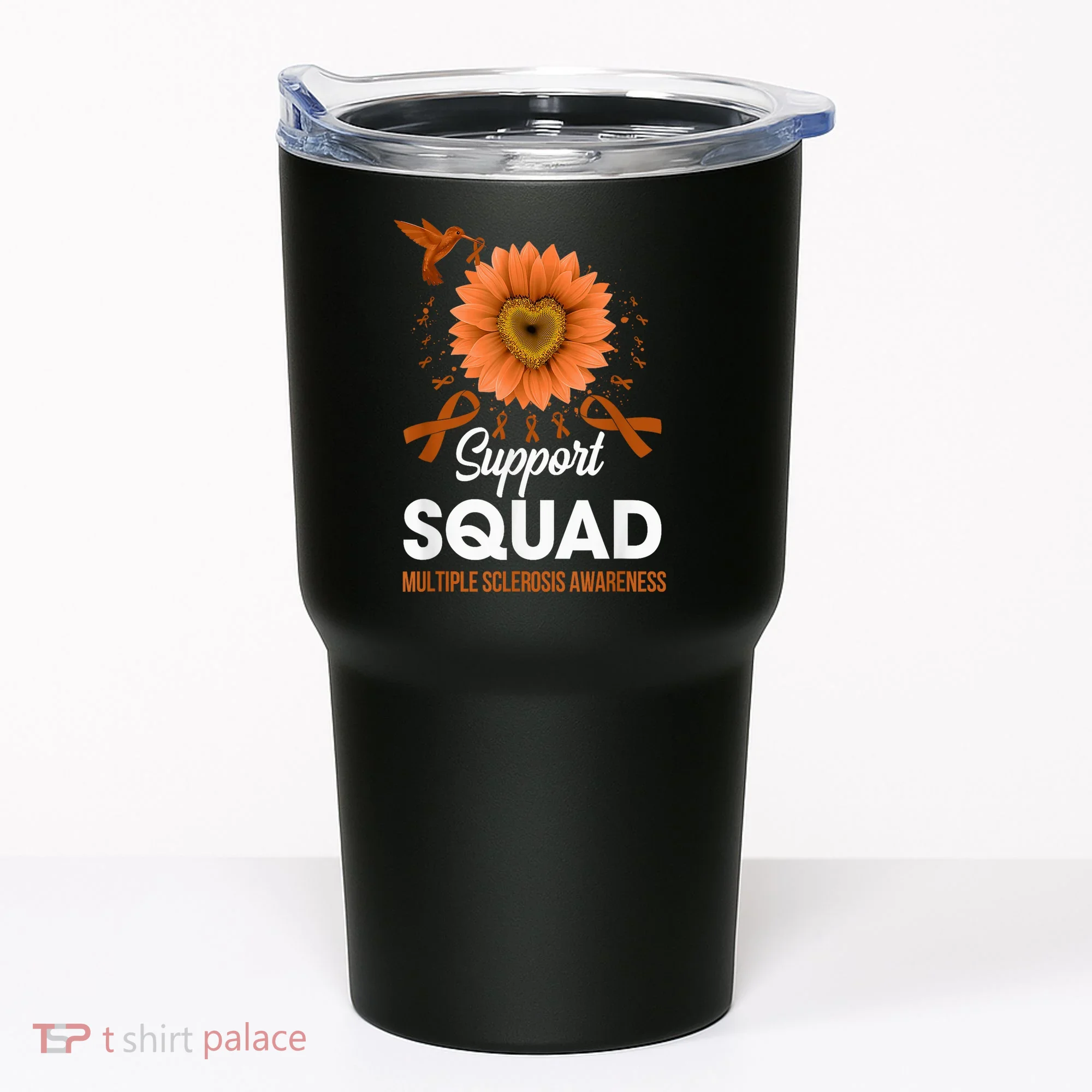 Support Squad Multiple Sclerosis Awareness Sunflower Tumbler