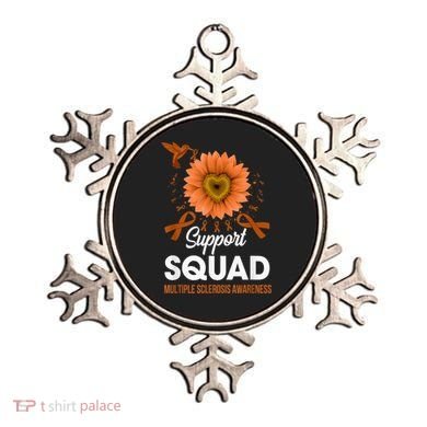 Support Squad Multiple Sclerosis Awareness Sunflower Ornament