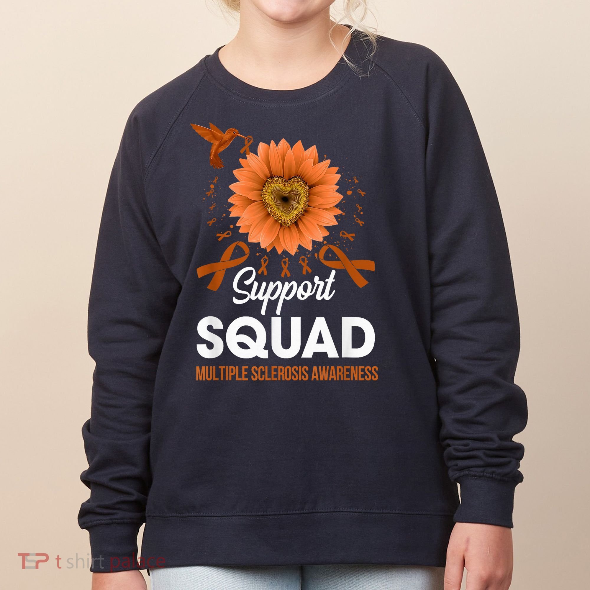 Support Squad Multiple Sclerosis Awareness Sunflower Women's Sweatshirt