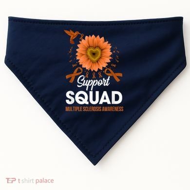 Support Squad Multiple Sclerosis Awareness Sunflower USA-Made Doggie Bandana