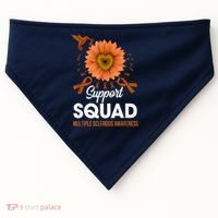 Support Squad Multiple Sclerosis Awareness Sunflower USA-Made Doggie Bandana thumb 0
