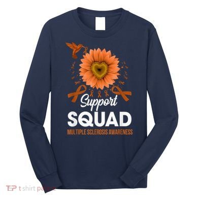 Support Squad Multiple Sclerosis Awareness Sunflower Long Sleeve Shirt