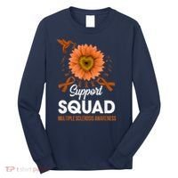 Support Squad Multiple Sclerosis Awareness Sunflower Long Sleeve Shirt thumb 0