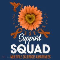 Support Squad Multiple Sclerosis Awareness Sunflower Button thumb 1