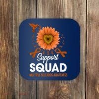 Support Squad Multiple Sclerosis Awareness Sunflower Coaster thumb 0