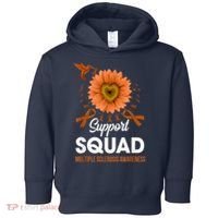 Support Squad Multiple Sclerosis Awareness Sunflower Toddler Hoodie thumb 0