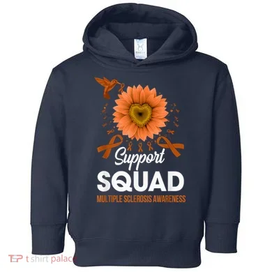 Support Squad Multiple Sclerosis Awareness Sunflower Toddler Hoodie
