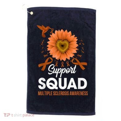 Support Squad Multiple Sclerosis Awareness Sunflower Golf Towel