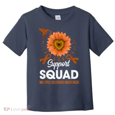Support Squad Multiple Sclerosis Awareness Sunflower Toddler T-Shirt