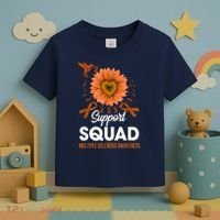 Support Squad Multiple Sclerosis Awareness Sunflower Toddler T-Shirt thumb 3