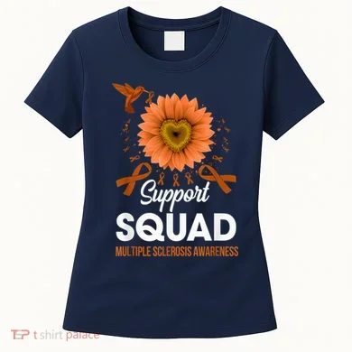 Support Squad Multiple Sclerosis Awareness Sunflower Women's T-Shirt