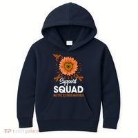 Support Squad Multiple Sclerosis Awareness Sunflower Kids Hoodie thumb 0