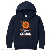 Support Squad Multiple Sclerosis Awareness Sunflower Kids Hoodie thumb 0