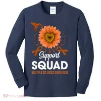 Support Squad Multiple Sclerosis Awareness Sunflower Kids Long Sleeve Shirt thumb 0
