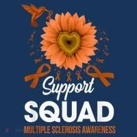 Support Squad Multiple Sclerosis Awareness Sunflower Kids Long Sleeve Shirt thumb 2