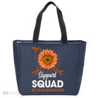 Support Squad Multiple Sclerosis Awareness Sunflower Tote Bag thumb 0