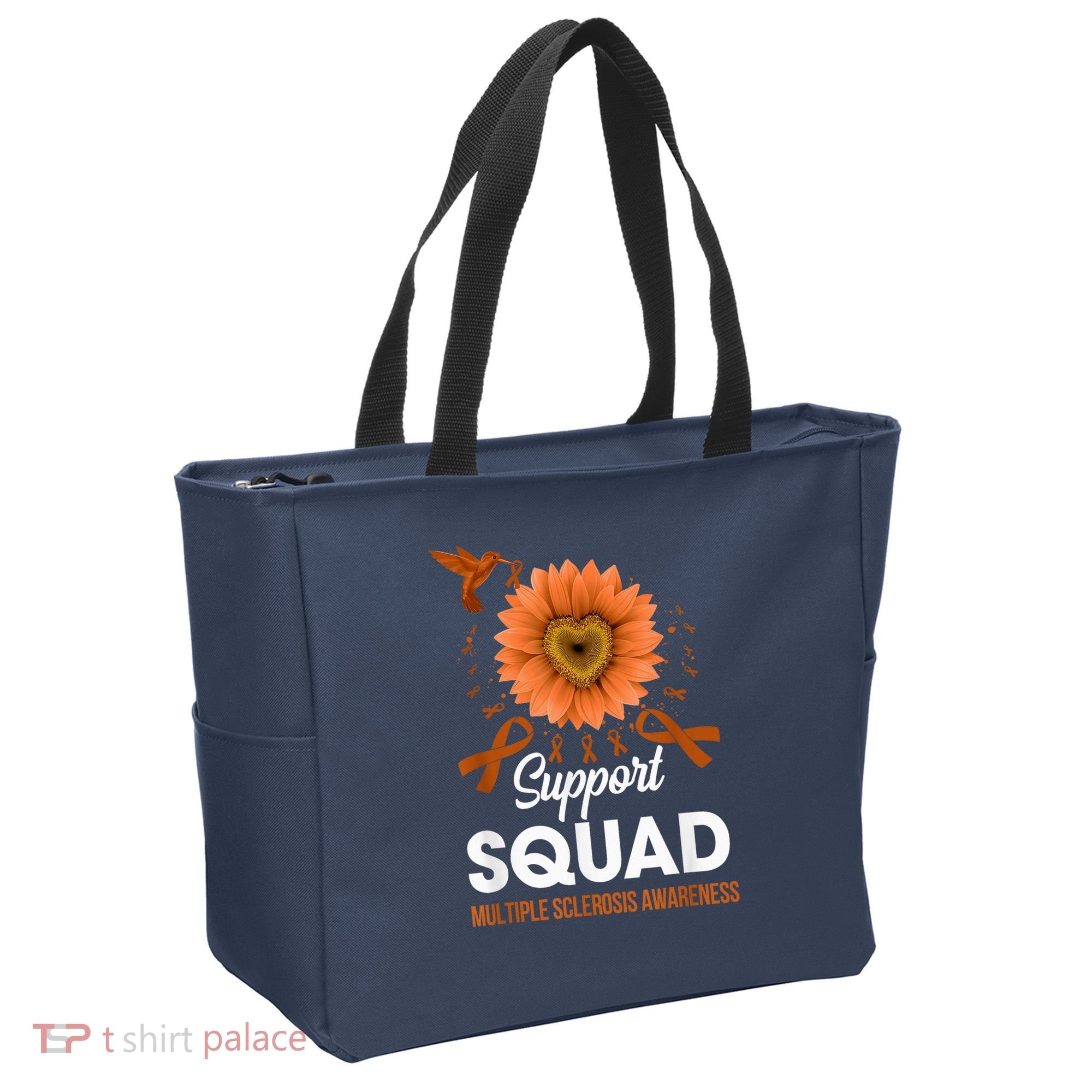 Support Squad Multiple Sclerosis Awareness Sunflower Tote Bag