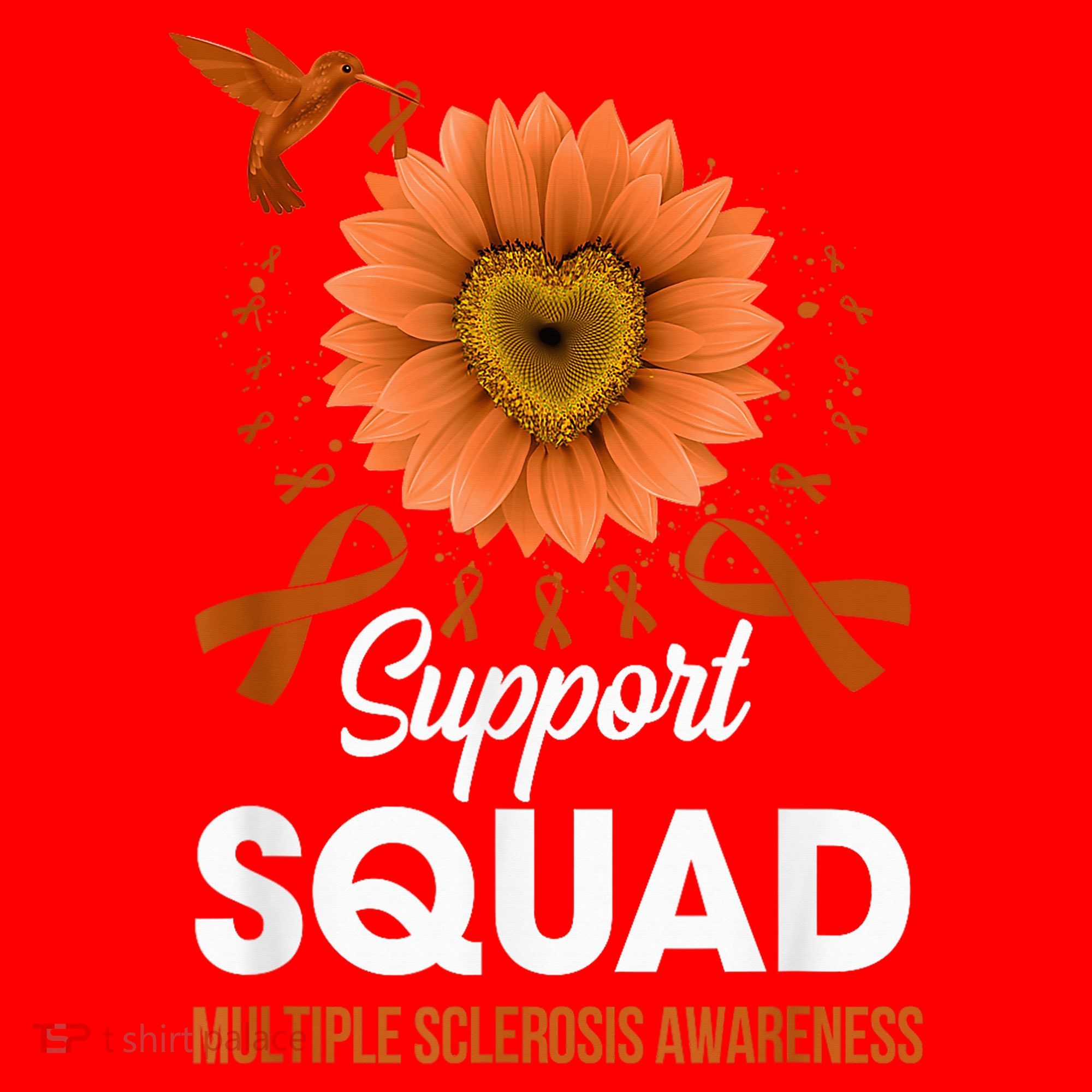 Support Squad Multiple Sclerosis Awareness Sunflower Santa Hat