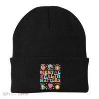 Support Squad Mental Health Awareness Lime Green Beanie thumb 0