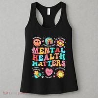 Support Squad Mental Health Awareness Lime Green Women's Tank Top thumb 3