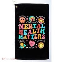 Support Squad Mental Health Awareness Lime Green Golf Towel thumb 0