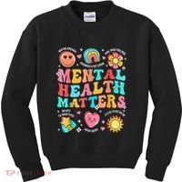 Support Squad Mental Health Awareness Lime Green Kids Sweatshirt thumb 0