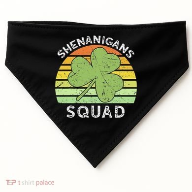 Shenanigans Squad Matching Vintage St Patricks Day Group Fun USA-Made Doggie Bandana