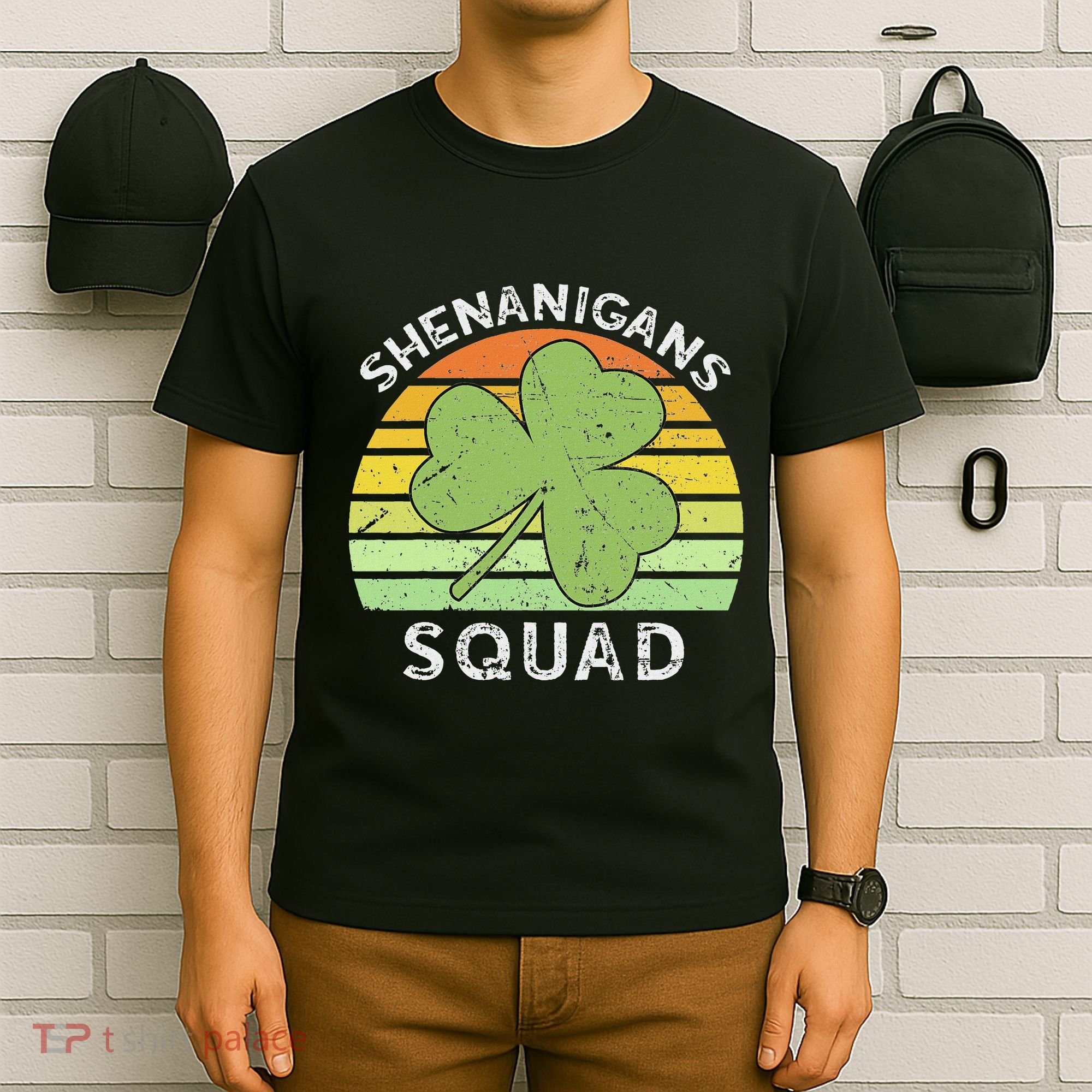 Shenanigans Squad Matching Vintage St Patricks Day Group Fun T-Shirt