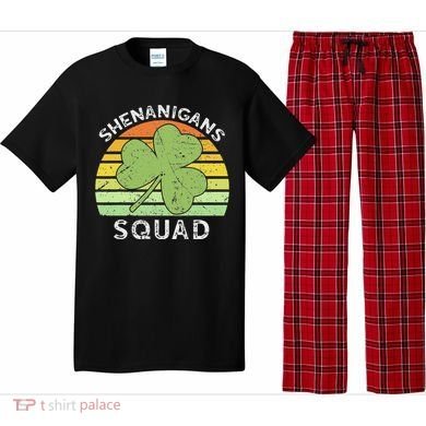 Shenanigans Squad Matching Vintage St Patricks Day Group Fun Pajama Set