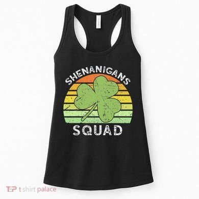 Shenanigans Squad Matching Vintage St Patricks Day Group Fun Women's Tank Top